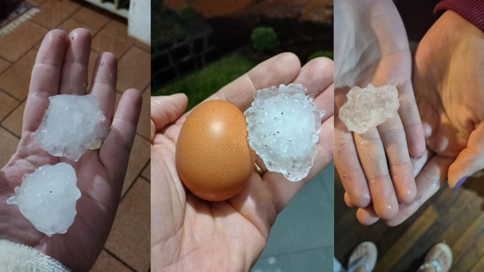 Granizo do tamanho de ovos de galinha causou destruição em cidade de SC