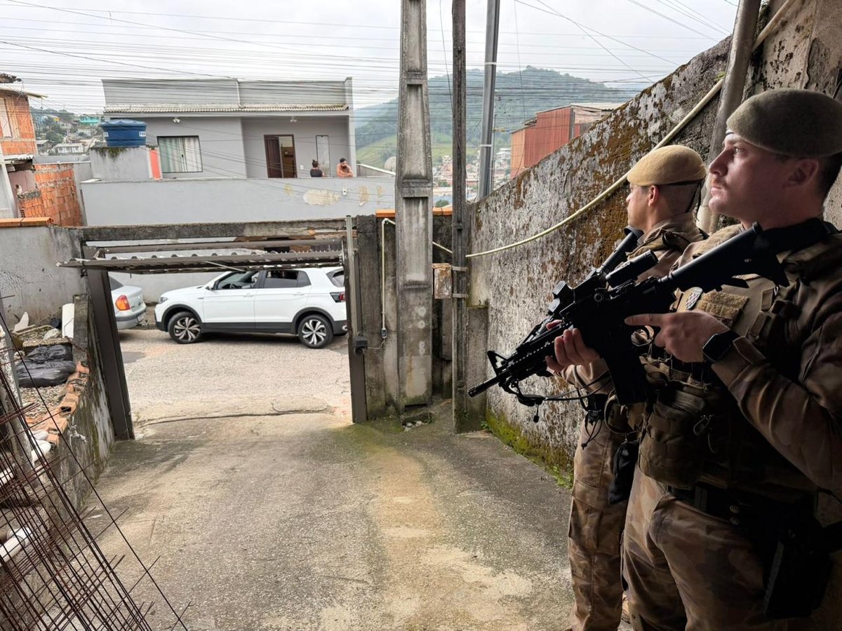 Polícia Militar de Santa Catarina em ação durante a Operação Hydra