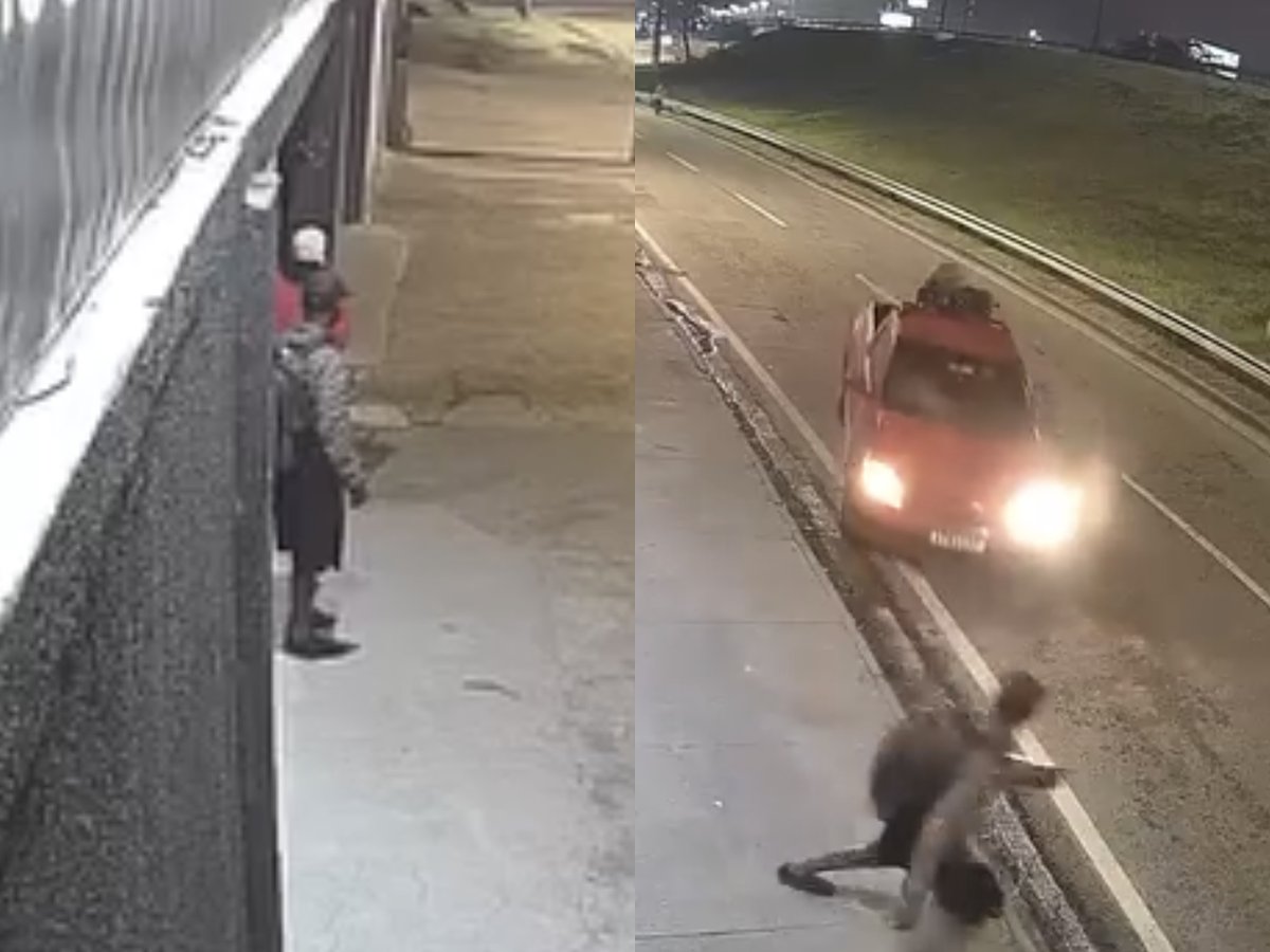 Motorista suspeita de crime em revenda de carros, volta de ré e coloca grupo pra correr em Florianópolis