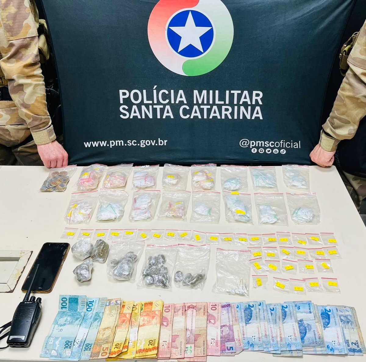 Adolescente de 15 anos flagrado traficando pela 6ª vez em Palhoça