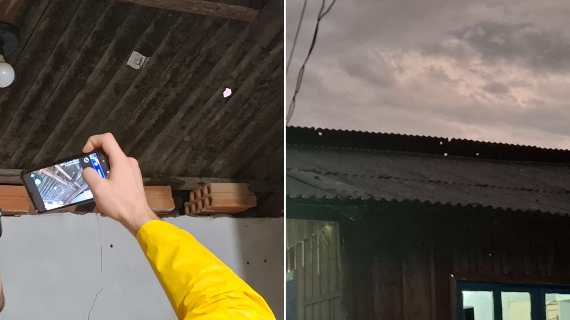 Temporal de granizo deixou famílias desalojadas em Brusque